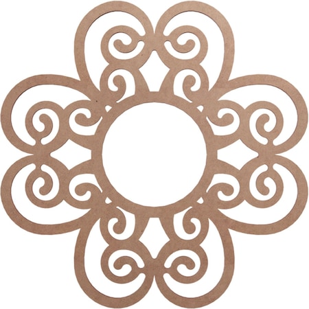 Ekena Millwork Cohen Wood Fretwork Pierced Ceiling Medallion, Wood (Paint Grade), 18"OD x 6 1/8"ID x 3/8"T CMWP18X18X0375COMF